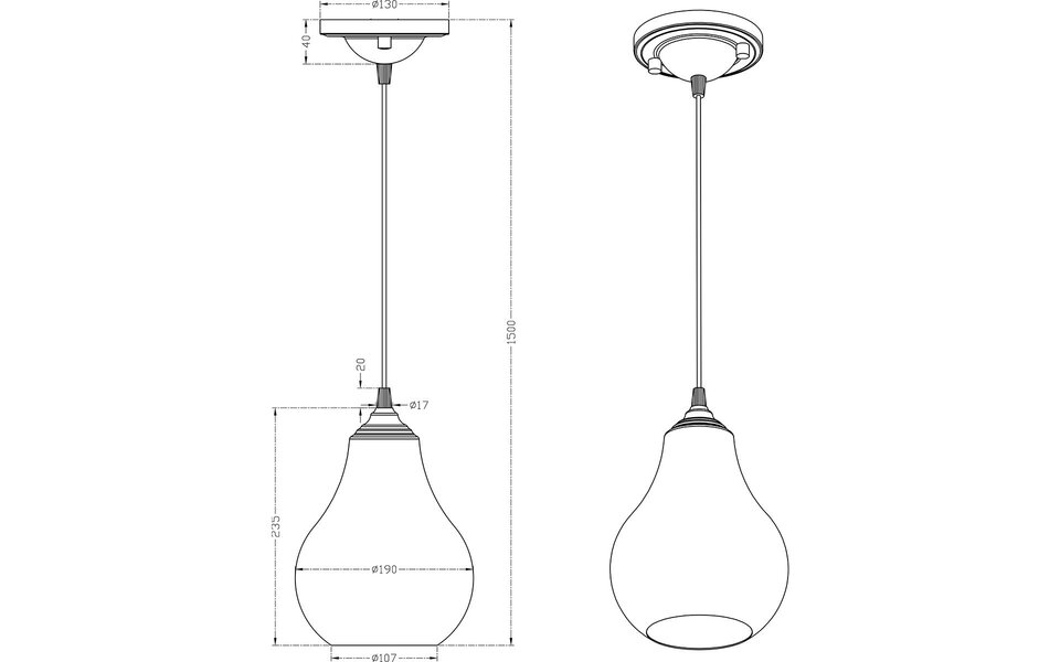 HLW LED Bronze LED Pendant Lamp Trion Jesma - Round LED lamp with E14 fitting, Matte Bronze