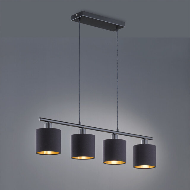 HLW LED LED Pendant Lamp Trion Torry - Matte Black LED Pendant Lamp with Aluminum & 4 E14 Fittings HLW LED LED Pendant Lamp Trion Torry - Matte Black LED Pendant Lamp with Aluminum & 4 E14 Fittings
