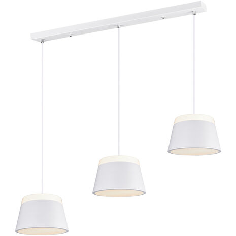 Witte LED Hanglamp Trion Barnaness - 6-lichts, Mat Wit Aluminium, E14 Witte LED Hanglamp Trion Barnaness - 6-lichts, Mat Wit Aluminium, E14
