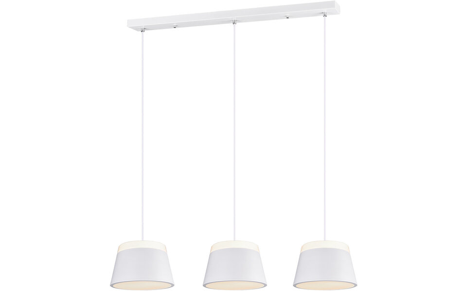 HLW LED Witte LED Hanglamp Trion Barnaness - 6-lichts, Mat Wit Aluminium, E14
