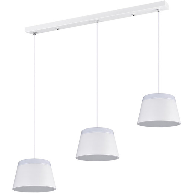 HLW LED Witte LED Hanglamp Trion Barnaness - 6-lichts, Mat Wit Aluminium, E14