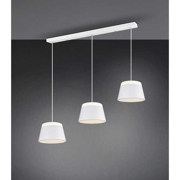 HLW LED Witte LED Hanglamp Trion Barnaness - 6-lichts, Mat Wit Aluminium, E14 HLW LED Witte LED Hanglamp Trion Barnaness - 6-lichts, Mat Wit Aluminium, E14