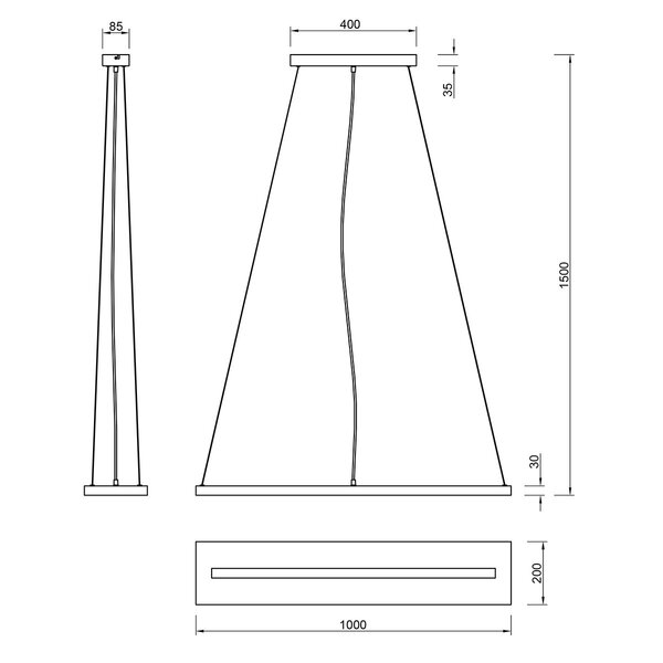 HLW LED Trion Brida Dimbare LED Hanglamp 27W - Warm Wit 3000K - Hout - Rechthoekig HLW LED Trion Brida Dimbare LED Hanglamp 27W - Warm Wit 3000K - Hout - Rechthoekig