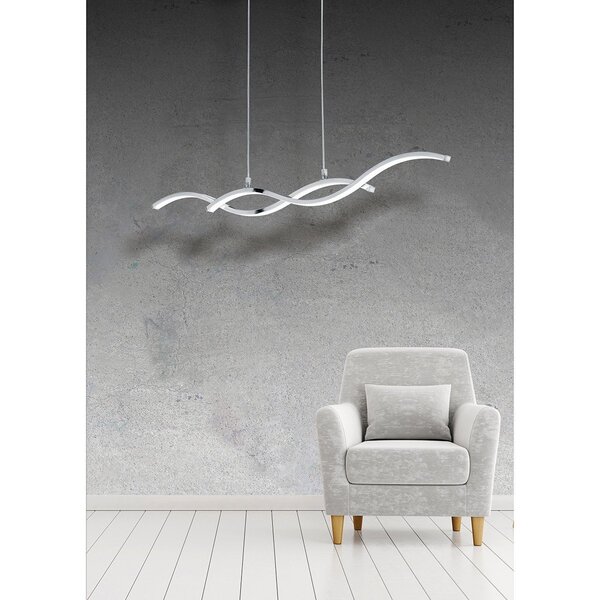 HLW LED LED Hanglamp Trion Cidoni 25W - Witte LED Hanglamp Warm Wit 3000K Mat Chroom HLW LED LED Hanglamp Trion Cidoni 25W - Witte LED Hanglamp Warm Wit 3000K Mat Chroom