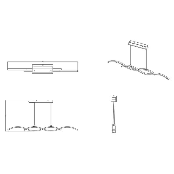 HLW LED LED Hanglamp Trion Cidoni 25W - Witte LED Hanglamp Warm Wit 3000K Mat Chroom HLW LED LED Hanglamp Trion Cidoni 25W - Witte LED Hanglamp Warm Wit 3000K Mat Chroom