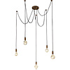 LED Pendant Lamp Cardino - 5-light Antique Copper E27