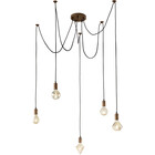 HLW LED LED Pendant Lamp Cardino - 5-light Round Antique Copper with E27 Fittings