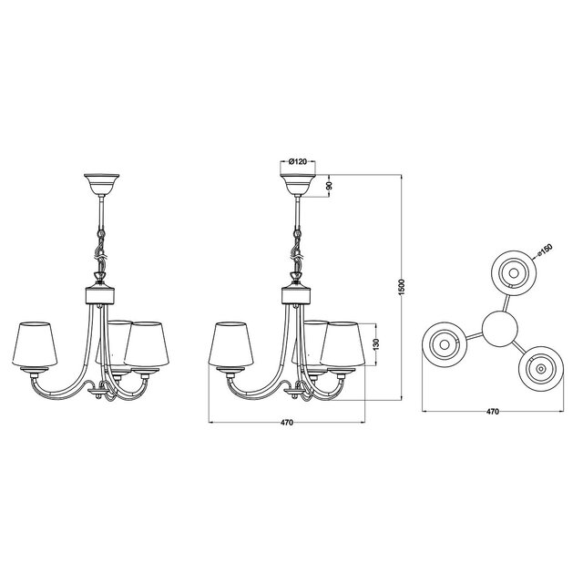 HLW LED LED Pendant Lamp Trion Citra - White LED Pendant Lamp with 3 light points and E14 fitting HLW LED LED Pendant Lamp Trion Citra - White LED Pendant Lamp with 3 light points and E14 fitting