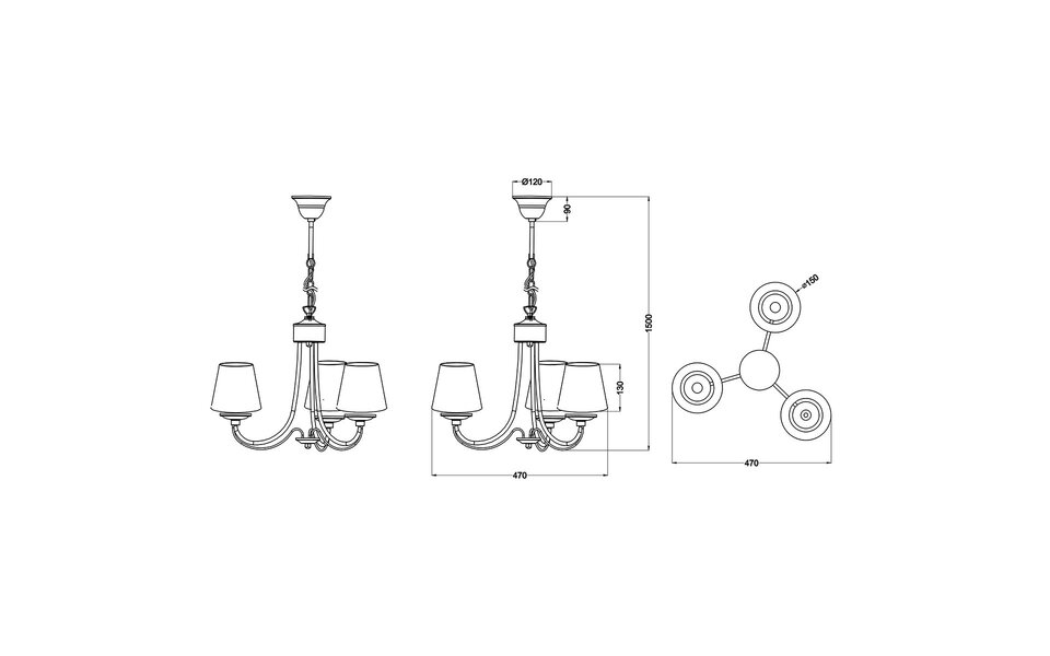 HLW LED LED Hanglamp Trion Citra - Witte LED Hanglamp met 3 lichtpunten en E14 fitting