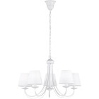 HLW LED LED Hanglamp Mat Wit - 5-Lichts Rond Aluminium LED Lamp met E14 Fitting