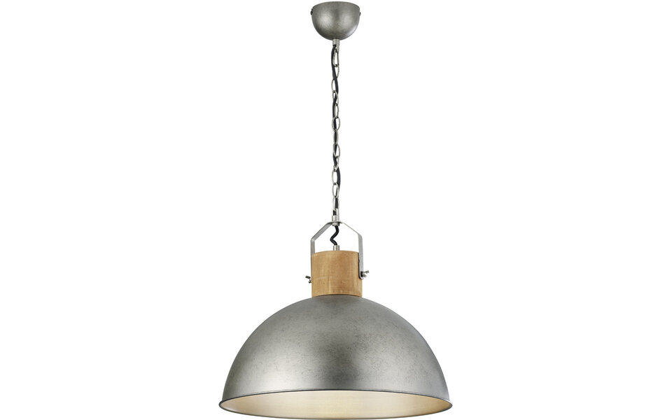 HLW LED LED Pendant Lamp Trion Delvira - Round Aluminum, Antique Nickel, E27 Fitting