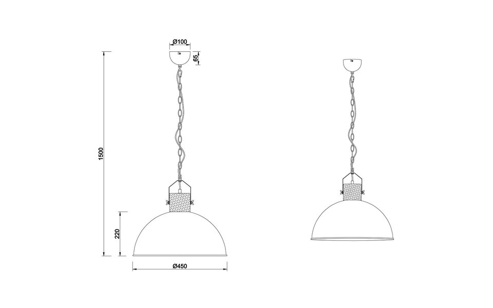HLW LED LED Pendant Lamp Trion Delvira - Round Aluminum, Antique Nickel, E27 Fitting