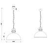 HLW LED LED Pendant Lamp Trion Delvira - Round Aluminum, Antique Nickel, E27 Fitting