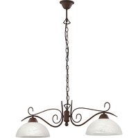 LED Hanglamp Trion Kantra - Roestkleurige 2-lichts LED lamp