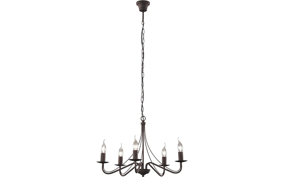 HLW LED LED Chandelier Trion Kantra - 5-light E14 Rust-colored Aluminum