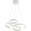 Dimbare LED Hanglamp 52W - Warm Wit 3000K - Mat Wit Aluminium - Rond