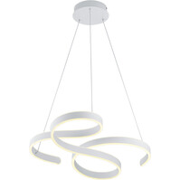 LED Hanglamp 52W - Dimbaar Warm Wit - Mat Wit Aluminium LED Hanglamp 52W - Dimbaar Warm Wit - Mat Wit Aluminium