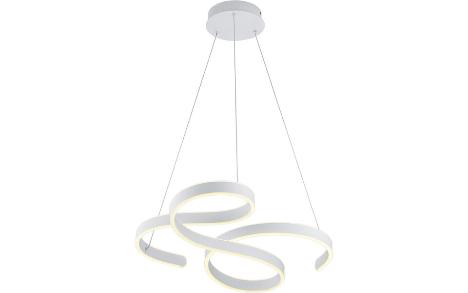 HLW LED Dimbare LED Hanglamp 52W - Warm Wit 3000K - Mat Wit Aluminium - Rond