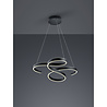 Dimbare mat antraciete LED hanglamp met modern design en 52W vermogen in warm wit licht Dimbare mat antraciete LED hanglamp met modern design en 52W vermogen in warm wit licht