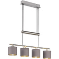 LED Hanglamp Trion Gorino - 4-lichts, Mat Bruin Aluminium met E14 fittingen
