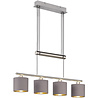 LED Hanglamp Trion Gorino - 4-lichts, Mat Bruin Aluminium Verlichting per ruimte