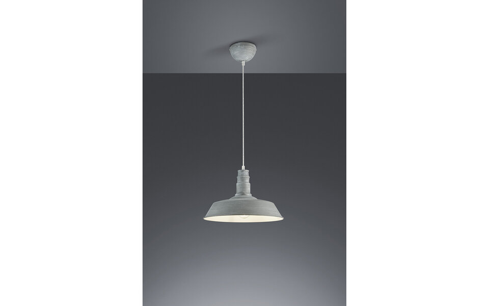 HLW LED Trion Wulo LED Hanglamp - Beton & Aluminium, E27 Fitting, Modern Design