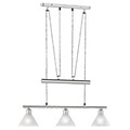 LED Pendant Lamp Trion Stomun - 3-Light Rectangular Matte Nickel Aluminum