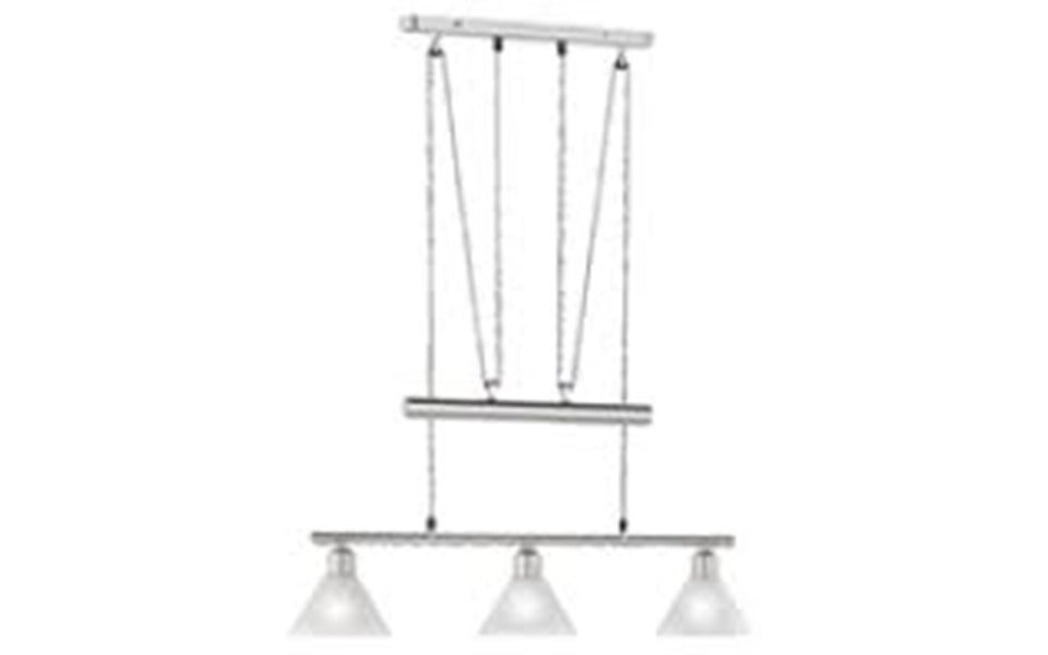HLW LED LED Pendant Lamp Trion Stomun - 3-Light Rectangular Matte Nickel Aluminum