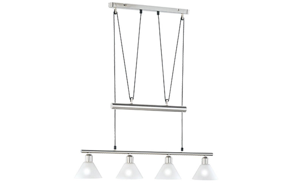 HLW LED LED Pendant Lamp Trion Stomun - 4-light aluminum pendant lighting with matte nickel