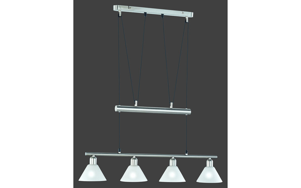 HLW LED LED Pendant Lamp Trion Stomun - 4-light aluminum pendant lighting with matte nickel