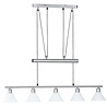LED Hanglamp 5-lichts Mat Nikkel - Trion Stomun E14 Fitting Verlichting per ruimte