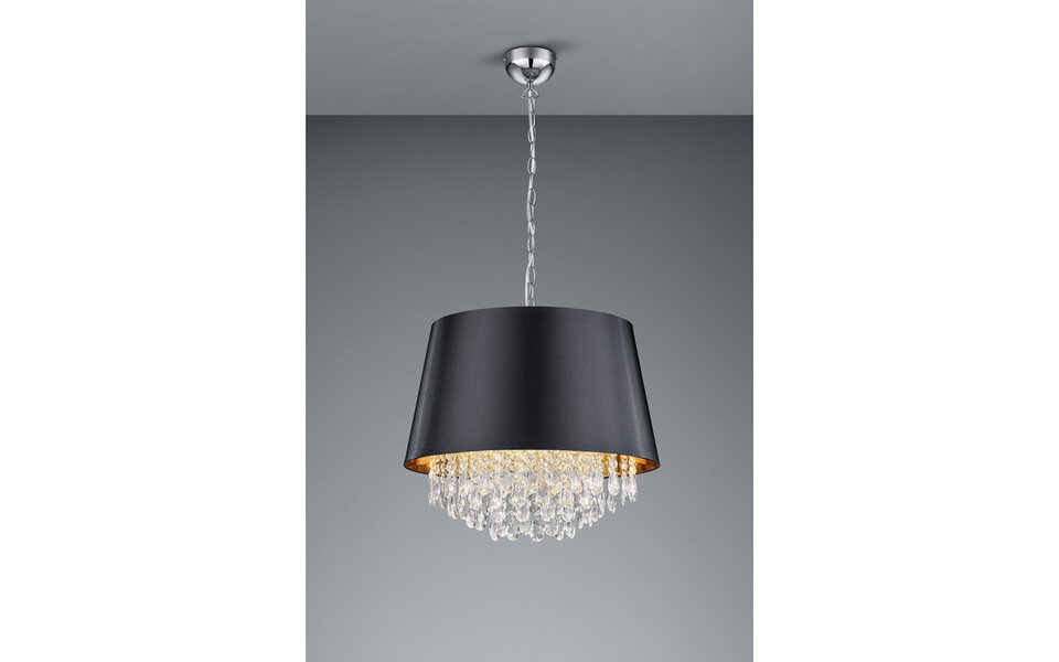 HLW LED Zwarte LED Hanglamp Trion Lorena - Moderne LED Lamp met 3 Lichtpunten en E14 Fitting