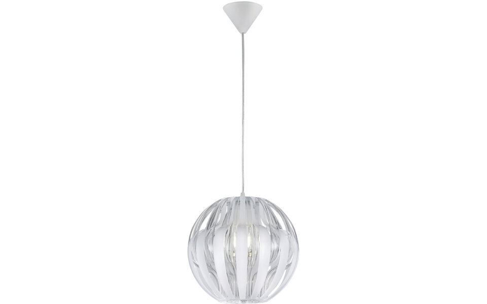 HLW LED Fabric LED Pendant Lamp Trion Pumon XL - White LED Pendant Lamp with E27 Fitting