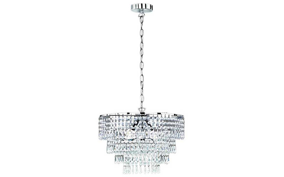 HLW LED LED Hanglamp Trion Oranta - 3-lichts LED lamp met mat chroom & E14 fitting HLW LED LED Hanglamp Trion Oranta - 3-lichts LED lamp met mat chroom & E14 fitting