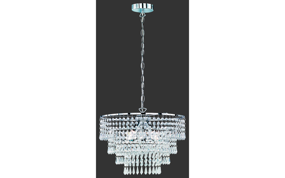 HLW LED LED Hanglamp Trion Oranta - 3-lichts LED lamp met mat chroom & E14 fitting HLW LED LED Hanglamp Trion Oranta - 3-lichts LED lamp met mat chroom & E14 fitting