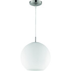 HLW LED LED Pendant Lamp Trion Mono XL - Round, Matte Nickel, Aluminum, E27 Fitting
