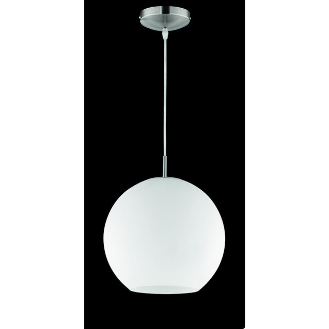 moderne LED hanglamp Trion Mono XL in mat nikkel met E27 fitting en 60W vermogen moderne LED hanglamp Trion Mono XL in mat nikkel met E27 fitting en 60W vermogen
