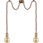 HLW LED Bronze LED Pendant Lamp - Stylish aluminum LED lamp with double E27 fitting