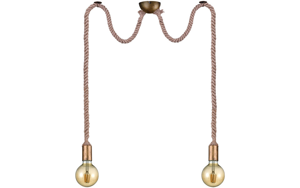 HLW LED Bronzen LED Hanglamp - Stijlvolle aluminium LED lamp met dubbele E27 fitting HLW LED Bronzen LED Hanglamp - Stijlvolle aluminium LED lamp met dubbele E27 fitting