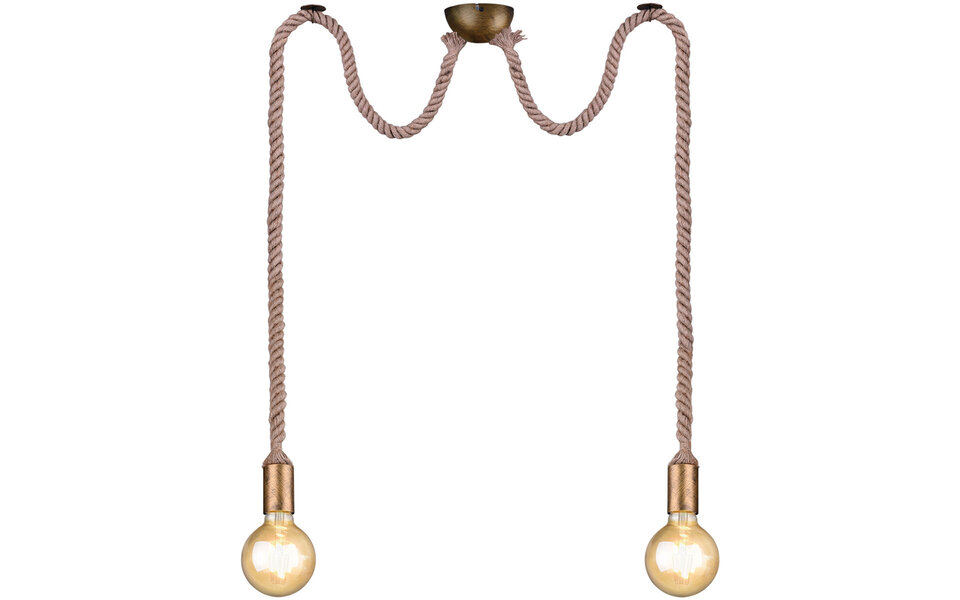 HLW LED Bronze LED Pendant Lamp - Stylish aluminum LED lamp with double E27 fitting