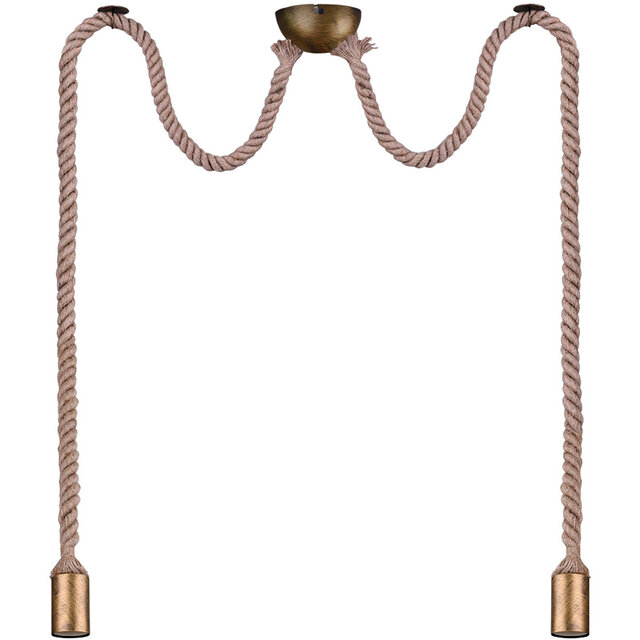 HLW LED Bronzen LED Hanglamp - Stijlvolle aluminium LED lamp met dubbele E27 fitting HLW LED Bronzen LED Hanglamp - Stijlvolle aluminium LED lamp met dubbele E27 fitting