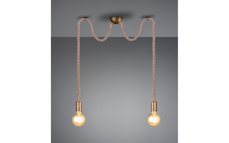 HLW LED Bronzen LED Hanglamp - Stijlvolle aluminium LED lamp met dubbele E27 fitting HLW LED Bronzen LED Hanglamp - Stijlvolle aluminium LED lamp met dubbele E27 fitting