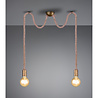 HLW LED Bronze LED Pendant Lamp - Stylish aluminum LED lamp with double E27 fitting