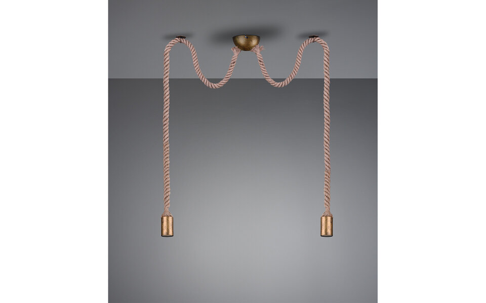 HLW LED Bronzen LED Hanglamp - Stijlvolle aluminium LED lamp met dubbele E27 fitting HLW LED Bronzen LED Hanglamp - Stijlvolle aluminium LED lamp met dubbele E27 fitting