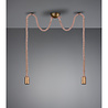 HLW LED Bronze LED Pendant Lamp - Stylish aluminum LED lamp with double E27 fitting