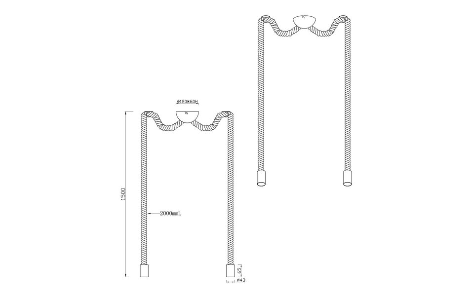 HLW LED Bronzen LED Hanglamp - Stijlvolle aluminium LED lamp met dubbele E27 fitting HLW LED Bronzen LED Hanglamp - Stijlvolle aluminium LED lamp met dubbele E27 fitting