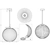 HLW LED LED Pendant Lamp Trion Zuka - Stylish round pendant lighting with gloss chrome & E27 fitting HLW LED LED Pendant Lamp Trion Zuka - Stylish round pendant lighting with gloss chrome & E27 fitting