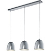 LED Pendant Lamp Trion Onutia - 3-light, E14 fitting, matte silver