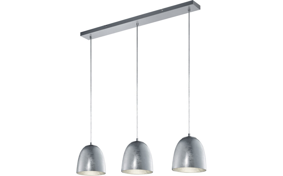 HLW LED LED Pendant Lamp Trion Onutia - 3-light rectangle, matte silver aluminum, E14 fitting HLW LED LED Pendant Lamp Trion Onutia - 3-light rectangle, matte silver aluminum, E14 fitting