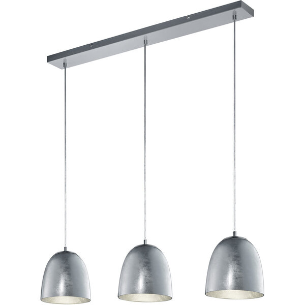 HLW LED LED Hanglamp Trion Onutia - 3-lichts rechthoek, mat zilver aluminium, E14 fitting HLW LED LED Hanglamp Trion Onutia - 3-lichts rechthoek, mat zilver aluminium, E14 fitting